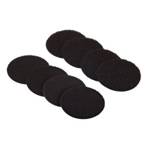 Power Hook+Loop Στρογγυλό Αυτοκόλλητο Μαύρο 45mm 4Σετ