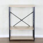 Ραφιέρα Κουζίνας ArteLibre FAIRWYN Δρυς/Μαύρο Μοριοσανίδα/Μέταλλο 60x40x82cm