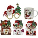 Χριστουγεννιάτικη Κούπα Πορσελάνης 35.5cl Με Γυαλιά Σε 3 Σχέδια