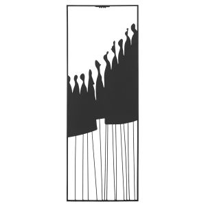 Ανάγλυφο τοίχου Μεταλλικό Μαύρο 26X2X70Cm 26X2X70Cm