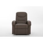 Πολυθρόνα Ανακλινόμενη ArteLibre CELAENO Καφέ PU 80x96x97cm