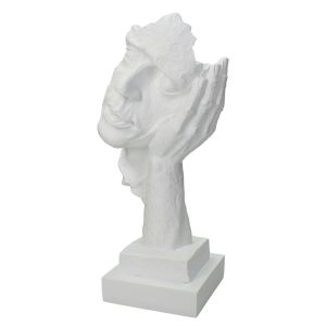 Διακοσμητικό ArteLibre Πρόσωπο Λευκό Polyresin 15.5x13x33cm