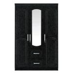 Ντουλάπα ArteLibre PROTEA Μαύρο Μοριοσανίδα 120x50x195cm
