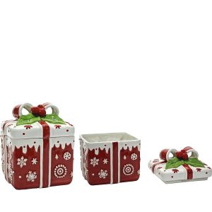 Χριστουγεννιάτικο Κουτί Κόκκινο 18x18x22cm