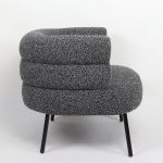 Πολυθρόνα ArteLibre CEREN Μαύρο Ύφασμα/Μέταλλο/Ξύλο 87x80x70cm