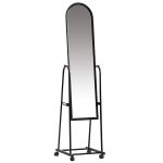 Καθρέπτης ArteLibre Δαπέδου BENEVENTO Μαύρο Μέταλλο/Γυαλί 43x37.5x161cm