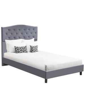 Κρεβάτι Ημίδιπλο ArteLibre JUNIPER Γκρι Ύφασμα Για Στρώμα 120x200cm