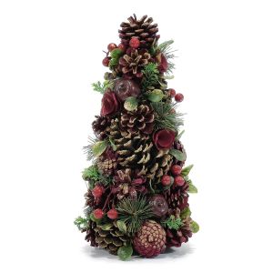 Χριστουγεννιάτικο Δεντράκι Με Κόκκινα Berries 35cm