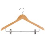 Ξύλινη Κρεμάστρα με Κλιπ 45x27x3cm 2Τμχ