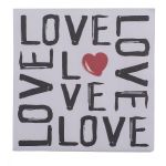 Χαρτοπετσέτες 'Love' Τρίφυλλες Λευκό 33x33cm Σετ 20Τμχ