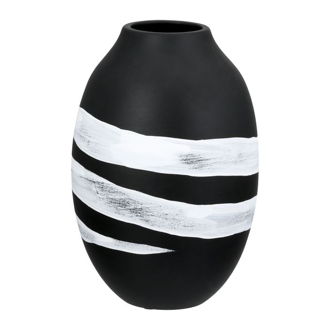 Βάζο Στρογγυλό Κεραμικό Μαύρο D14X21Cm D14X21Cm