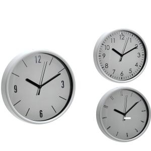Ρολόι Τοίχου Λευκό Πλαστικό Φ20CM Σε 3 Σχέδια