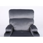 Πολυθρόνα Ανακλινόμενη ArteLibre RANA Γκρι Βελούδο 80x95x103cm