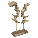 Διακοσμητικό ArteLibre Πρόσωπα Χρυσό Polyresin 22.5x7.5x31cm