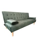 Καναπές Κρεβάτι Τριθέσιος ArteLibre ELFREDA Πράσινο Ύφασμα 188x83x83cm