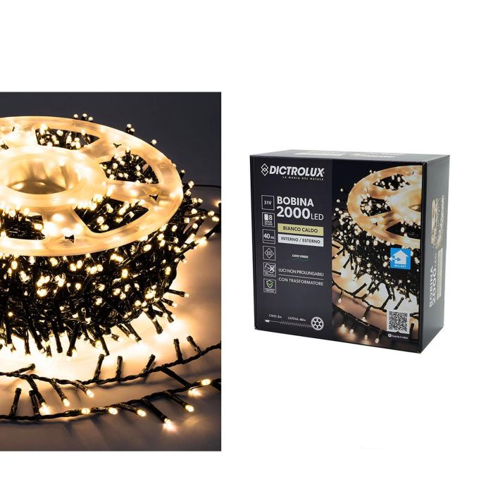 2000 LED Εσωτ. & Εξωτ. Χώρου Με 8 Προγράμματα Και Μετασχηματιστή Θερμό Λευκό Φως Πράσινο Καλώδιο Μη Επεκτεινόμενο IP44 3