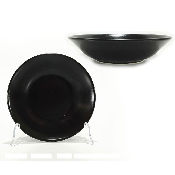 Πιάτο Βαθύ Μαύρο Ματ Πορσελάνη Φ20cm