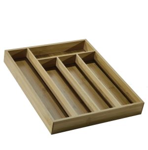 Κουταλοθήκη Συρταριού 5 Θέσεων Φυσικό Μπαμπού 37x30x4.5cm