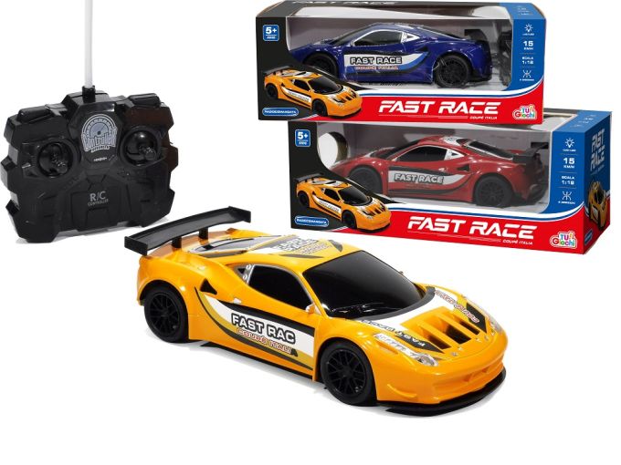 Τηλεκατευθυνόμενο Αυτοκίνητο Fast Race Ταχύτητας 15Km/H Πλαστικό 23cm Μπαταρίας Σε 3 Χρώματα Για 5+ Ετών
