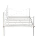 Καναπές Κρεβάτι ArteLibre CIMARRON Λευκό Μέταλλο Για Στρώμα 90x190cm