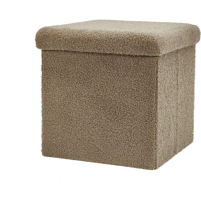 Πουφ Καφέ Ύφασμα 38x38x38cm