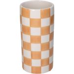 Βάζο ArteLibre Σκακιέρα Πορτοκαλί Δολομίτης 10.2x10.2x20.3cm