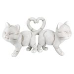 Φιγούρα Γάτα 'Kitten' Πολυρεζίνη Γκρι 7.5x20x11cm 2Τμχ