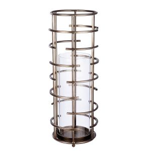 Φανάρι ArteLibre Σαμπανί/Διάφανο Μέταλλο/Γυαλί 46.5cm