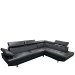 Καναπές Γωνιακός ArteLibre MASAL Μαύρο PU 280x185x85cm
