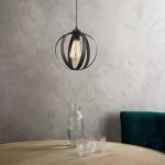 Φωτιστικό Κρεμαστό ArteLibre VANT Μαύρο Μέταλλο 22x90cm