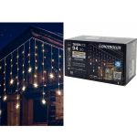 94 LED Κουρτίνα Χιονοστιβάδες Εσωτ. & Εξωτ. Χώρου Με 8 Προγράμματα Και Χρονοδιακόπτη Θερμό Λευκό Φως Λευκό Καλώδιο Μη Επ