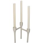 Κηροπήγιο ArteLibre Μπεζ Αλουμίνιο 14x14x23cm