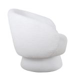 Πολυθρόνα Περιστρεφόμενη ArteLibre THEBE Λευκό Ύφασμα 77.5x74x78cm