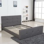 Κρεβάτι ArteLibre ANEMONE Γκρι PU 216x160.5x93cm (Στρώμα 150x200cm)