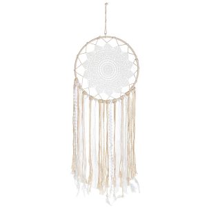 Διακοσμητικό Κρεμαστό ArteLibre Μάτι Λευκό/Μπεζ Ύφασμα 30x95cm