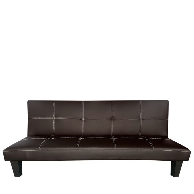 Καναπές Κρεβάτι Τριθέσιος ArteLibre ERYNDOR Ανοιχτό Καφέ PU 186x90x82cm