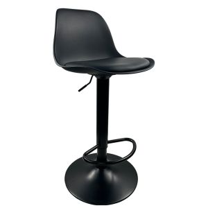 Σκαμπό Bar ArteLibre AMADA Μαύρο PP/Μέταλλο 41x40x79-89cm