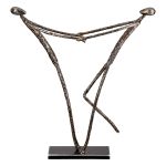 Φιγούρα Ζευγάρι 'Emotion' Μέταλλο Ασημί 6x27x29cm