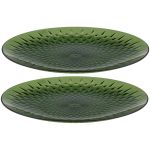 Πιάτα Διάφανα/Πράσινα/Χρυσά 25cm 2Τμχ ALPINA