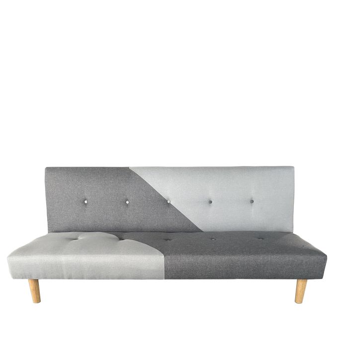 Καναπές Κρεβάτι Τριθέσιος ArteLibre NERISSA Αποχρώσεις Γκρι Ύφασμα 178x87x78cm