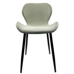 Καρέκλα Τραπεζαρίας ArteLibre RIOJA Sand/Μαύρο Ύφασμα/Μέταλλο 46x50x80cm