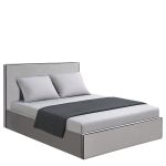 Κρεβάτι Υπέρδιπλο ArteLibre WICHITA Γκρι Ύφασμα Για Στρώμα 160x200cm