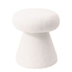 Σκαμπό ArteLibre TRIACYTIS Λευκό Ύφασμα Teddy 38x38x42cm