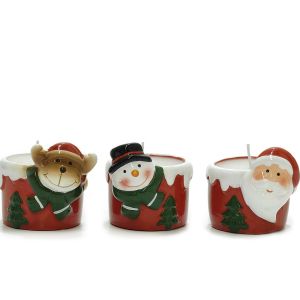 Χριστουγεννιάτικο Κερί Με Σχέδιο 5cm Σε 3 Σχέδια