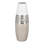 Βάζο ArteLibre Λευκό/Ασημί/Μπεζ Κεραμικό 12.5x12.5x29cm