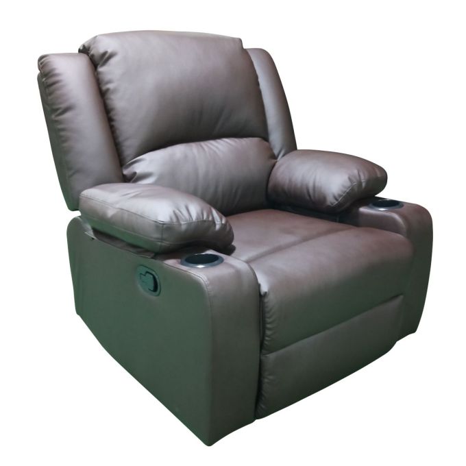 Πολυθρόνα ArteLibre Relax DAFODILL Καφέ PU 90x94x102cm