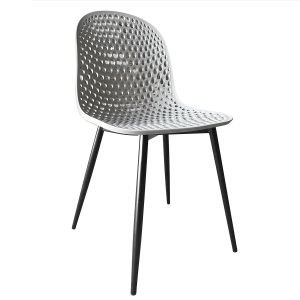 Καρέκλα Κήπου ArteLibre WHITSUNDAY Γκρι/Μαύρο PP/Μέταλλο 51x45x85cm