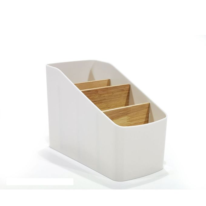 Θήκη Πολυπροπυλένιο/Ξύλο Λευκό 9.5x18.3x12.7cm