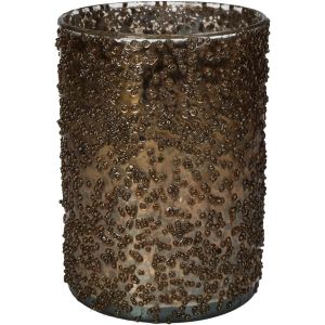 Κηροπήγιο ArteLibre Χρυσό Γυαλί 12x12x17cm