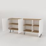 Μπουφές ArteLibre SERIFOS Φυσικό/Λευκό Μοριοσανίδα/Μελαμίνη 180x42x83cm